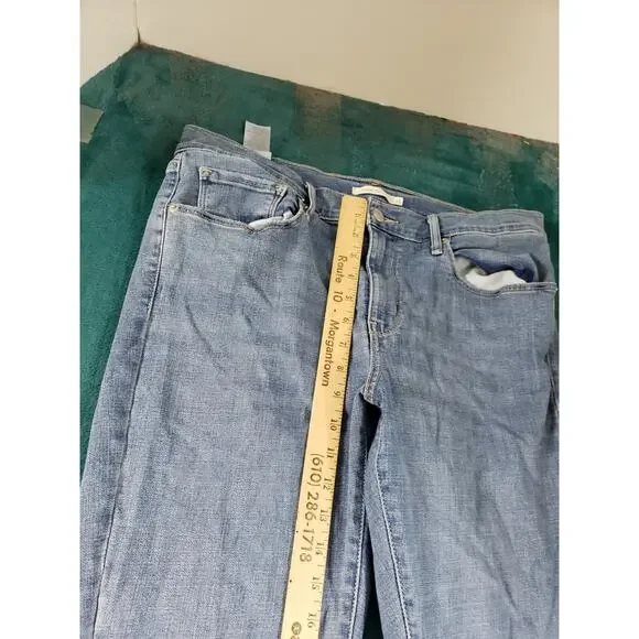 Levis Jeans Size 16 Womens Blue Pants Ladies Stretch Classic Mid Rise Bootcut - Picture 8 of 15